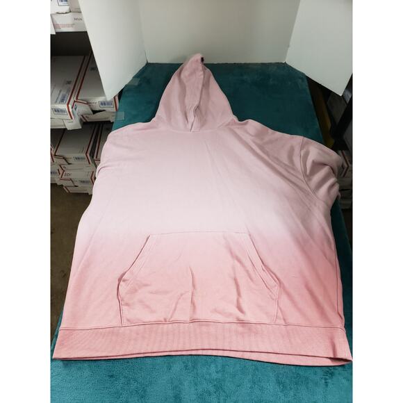 No Boundaries Hoodie Size 3XL Mens Pink Oversized Dip Dye Pullover Warm NWT - Picture 1 of 10
